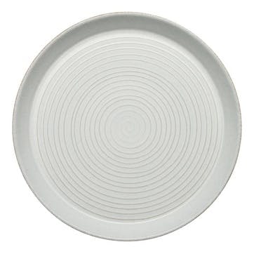 Spiral dinner plate, 26cm, Denby, Impression Charcoal, black