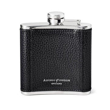 Classic Hip Flask H11.5 x W9.5cm, Black Pebble