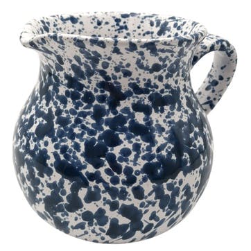 Splatter Jug H16cm, Blue