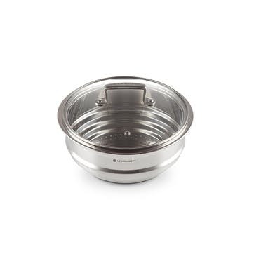 3-Ply Stainless Steel Multi-Steamer with Glass Lid, 20cm