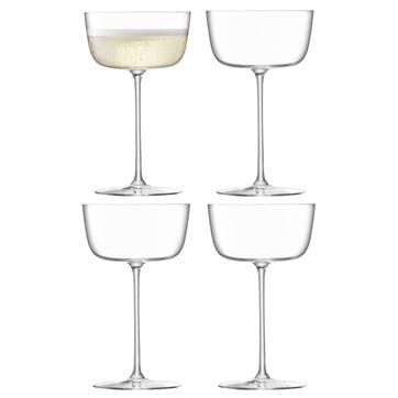 Borough Cocktail Saucer, Set of 4, 240ml