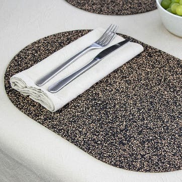 Dash Set of 4 Placemats W30 x L40cm, Black