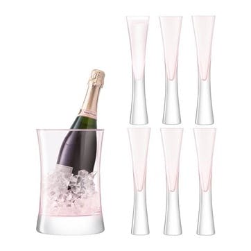 Champagne set, LSA International, Moya, blush