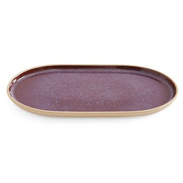 Minerals Oval Platter L35 x W19cm, Amethyst