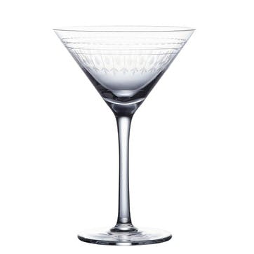 Ovals Set of 2 Martini Glasses 142ml, Clear