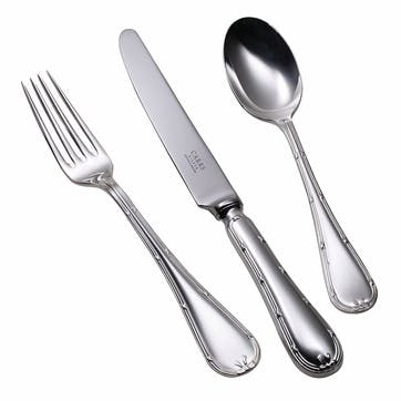 English Reed & Ribbon Silver Plated Cutlery Set, 44 Piece