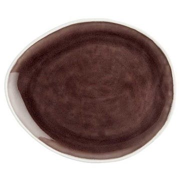 Vie Naturelle Medium Plate, W19.5cm x D16.3cm, Aubergine