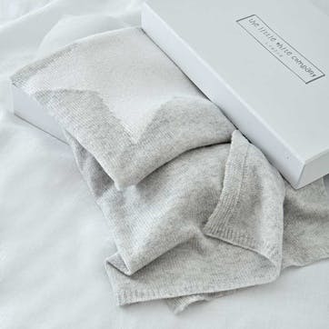 Star Cashmere Baby Blanket, W100 x L75cm, Pale Grey Marl