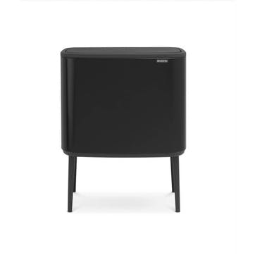 Bo Recycling Bin with 1 Inner Bucket, Matt Black