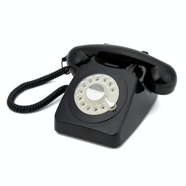 746 Rotary Telephone; Black