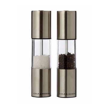 Precision Oslo Acrylic and Stainless Steel Salt & Pepper Mill Gift Set