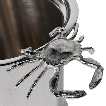 Crab Handle Champagne Bucket, Silver