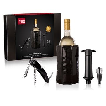 Premium 4 Piece Wine Set, Black