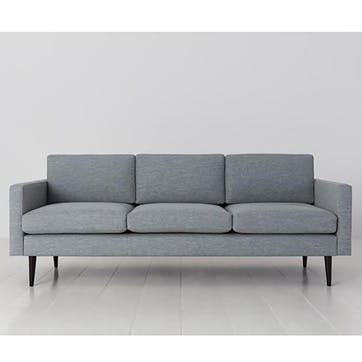 Model 01 3 Seater Linen Sofa, Seaglass
