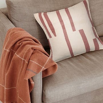 Lyme Grass Cushion, 50cm x 50cm, Rusty Red