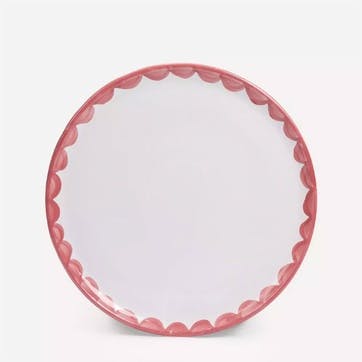 Scallop Serving Plate D28cm, Pink