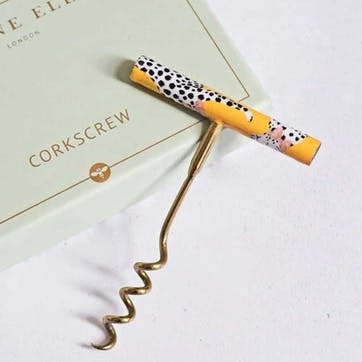 Cheeky Cheetah Corkscrew, Gold