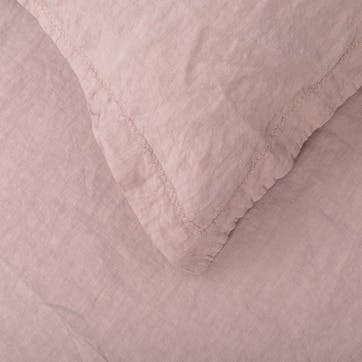 Washed Linen - Double Duvet Cover; Dusky Pink