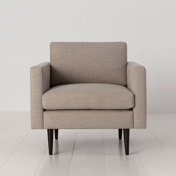 Model 01 Linen Armchair, Pumice