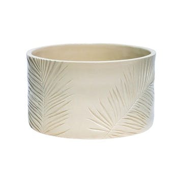 Kew Botanical Retreat Stoneware Sago Palm Bowl D24cm, Cream