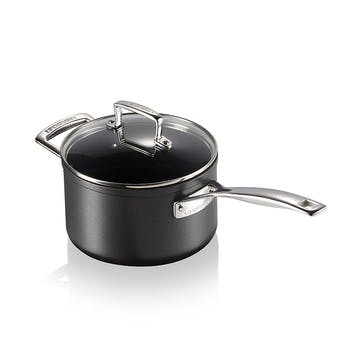 Toughened Non-Stick Saucepan With Lid - 18cm