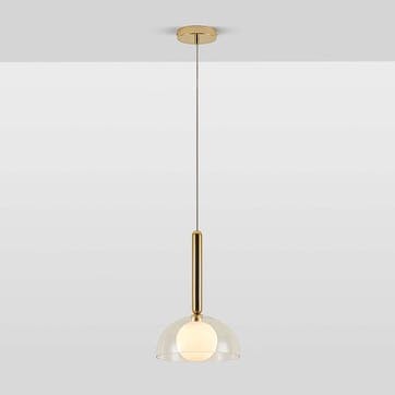 Dome Pendant Light H213cm, Clear