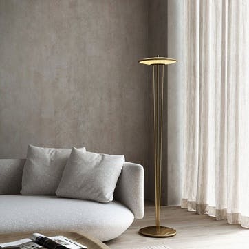 Blanche Floor Lamp H141cm, Brass