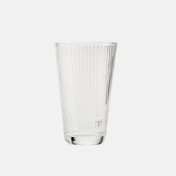 Fluted Highball Glass, Clear