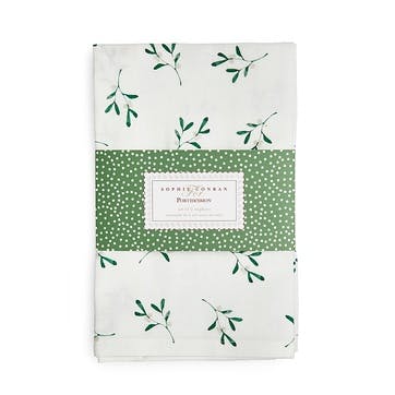 Mistletoe Set of 2 Napkins W43 x D43cm, White/Green