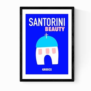 Mother & Sun Studio Santorini Beauty Print, Blue