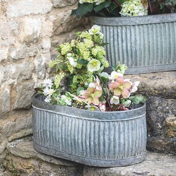 Vence Set of 3 Oval Troughs, Black