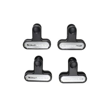 Universal Set of 4 Bag Clips, Black