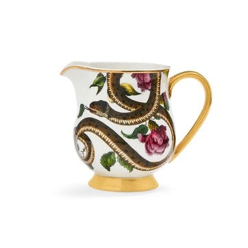 Cream Jug Fruit, Floral/Snake