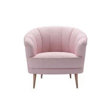 Harper Armchair, Powder Pink
