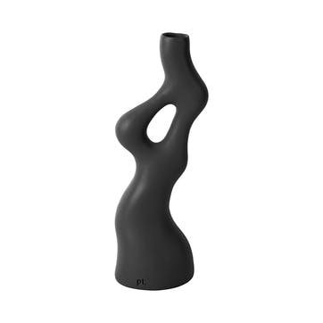 Organic Swirls Vase H33cm, Black