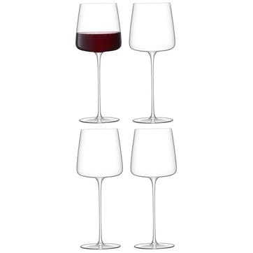 Metropolitan Set of 4 Grand Cru Red Wine Glasses 680ml, Clear