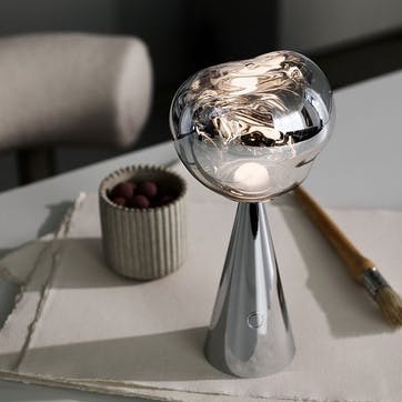 Melt Portable Lamp H28.5cm, Silver