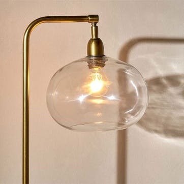 Malana Floor Lamp H147cm, Antique Brass