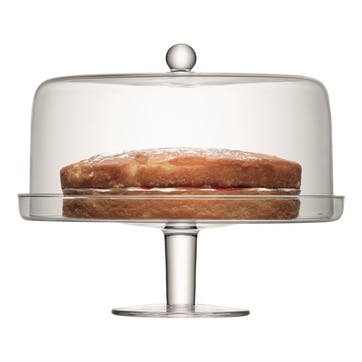 LSA Klara Cake Stand & Dome D30cm, Clear