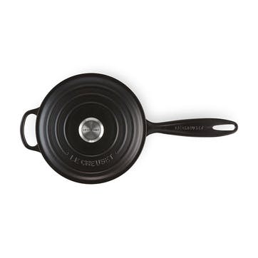 Cast Iron Signature Saucepan - 18cm; Satin Black