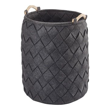 Amy Laundry basket, 40 x 60cm, Dark Grey
