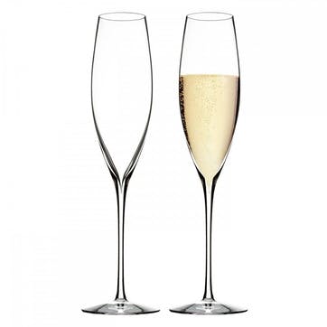 Elegance Crystal Champagne Flute, Set of 2