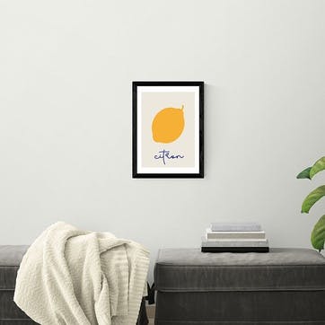 Inoui Citron Print A3, Black Frame