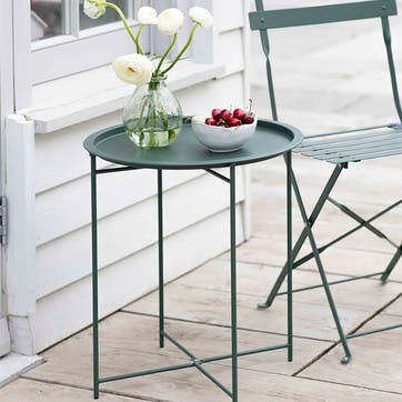 Rive Droite Bistro Tray Table, Forest Green