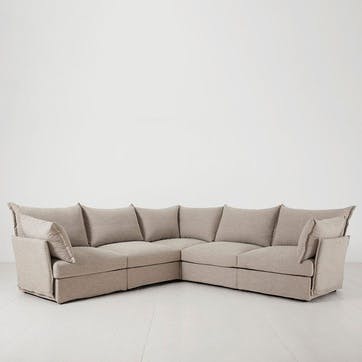 Model 06 Linen Corner Sofa, Pumice