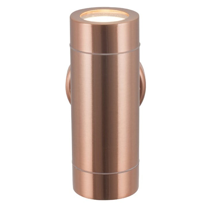 Dual Outdoor Wall Light; Copper