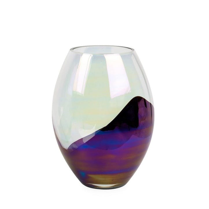 Slick Small Oval Vase H23.5cm, Blue/Multi