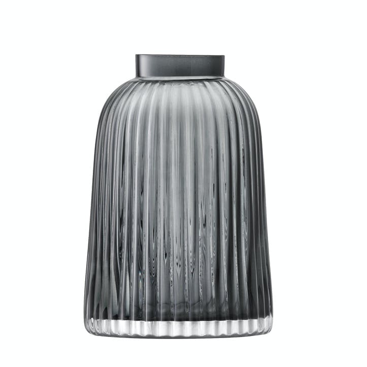 Pleat Vase H20cm, Grey