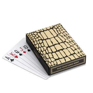 Two Decks Playing Cards with Crocodile Box
