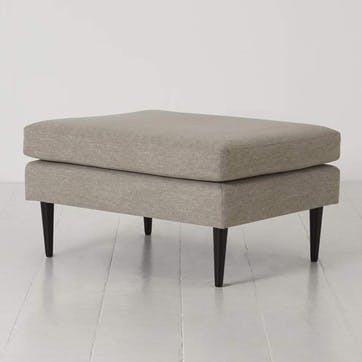 Model 02 Linen Ottoman, Pumice